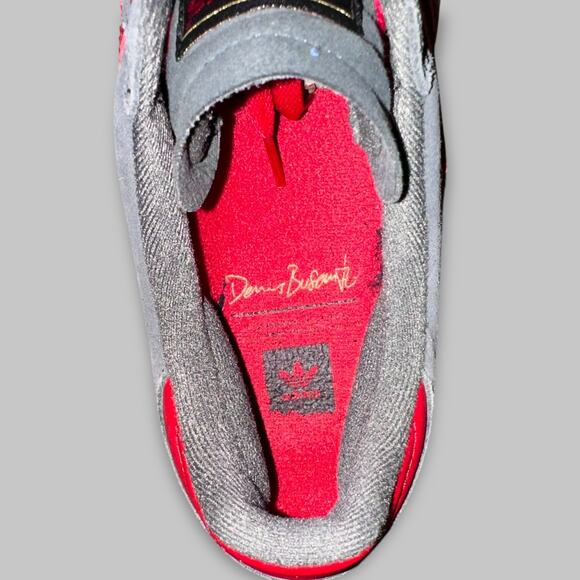 Adidas Busenitz Vulc II Gray & Red Men’s Skate Shoes - Size 12 - Picture 6 of 7